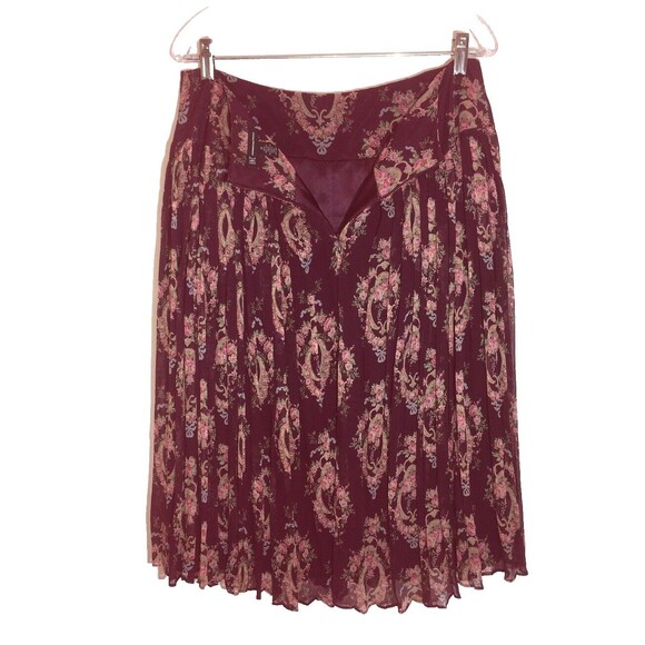 INC INTERNATIONAL CONCEPTS sz 10 100% Silk AB Beaded Drop Waist A-Line Skirt - Picture 4 of 5